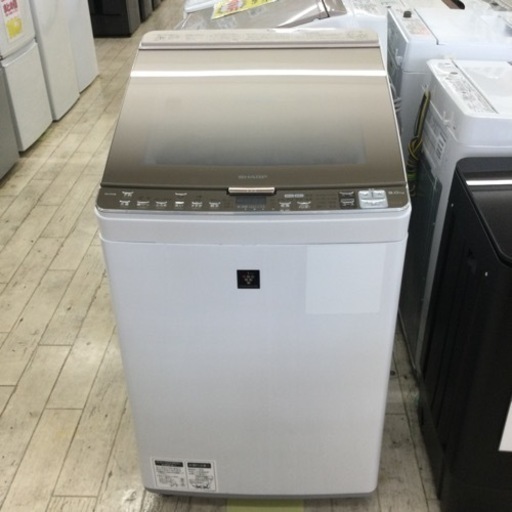 4/27【✨洗濯槽穴なし❗️ガラストップ❗️プラズマクラスター❗️4.5kg乾燥❗️✨】定価¥110,800 SHARP 9kg洗濯機 ES-PX9B 2017年製
