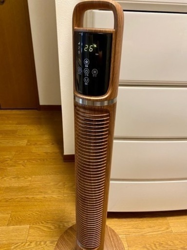 【ほぼ新品】木目調タワーファン【扇風機】