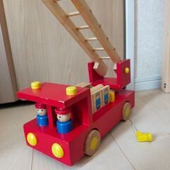 無料☆木の玩具　消防車