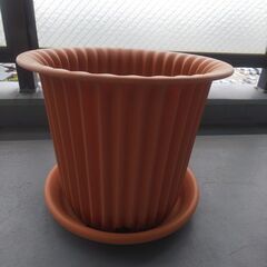 植木鉢（直径約3センチ）と受け皿のセット