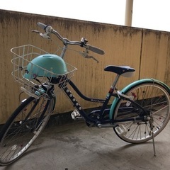 【お引渡し済】女の子用自転車　ヘルメット付　Bridgestone 