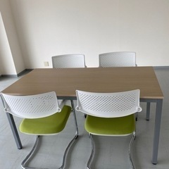 【受付終了】事務所用　ミーティングテーブル＆椅子セット