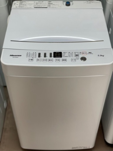 送料・設置込み　洗濯機　5.5kg Hisense 2020年製
