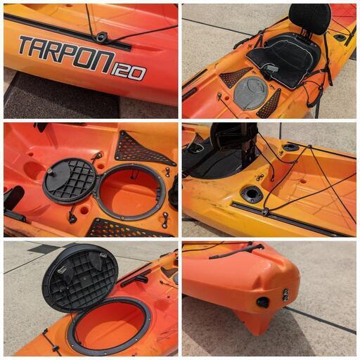 カヤック（ウィルダネスシステムズ ターポン120）他一式 受け取り  