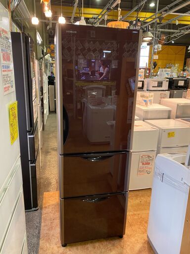 愛品館市原店】日立 2017年製 375L 3ドア冷蔵庫 R-S3800GV（XT