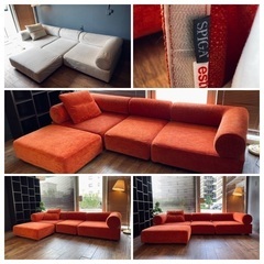 ☑️メル売約済　未使用に近いSpigaEstick30万超ワイドカスタムコーナーソファー