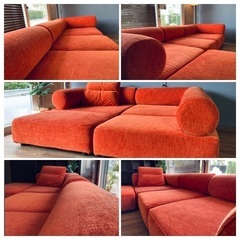 ☑️メル売約済　未使用に近いSpigaEstick30万超ワイドカスタムコーナーソファー