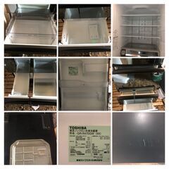 2019年製 TOUSHIBA/東芝 5ドア冷蔵庫 ラピスアイボリー GR-R470GW 465L 
