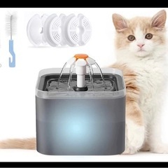 【♥️自動循環式♥️】ペット給水器 ライト 水飲み 猫 犬 大容...