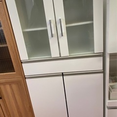 【ネット決済】ホワイト　食器棚　