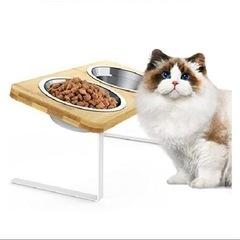 猫 犬 食器 ペットボウル台 餌入れ 水飲み 猫皿 スタンド付き...
