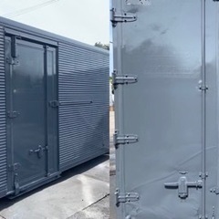 ✨大好評 グレー✨ No.610 アルミバン 2ｔ ロング 車 アルミ 箱 バイク 倉庫 トラック コンテナ 米 保管庫 物置 DIY