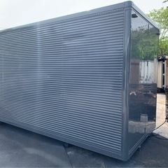 ✨大好評 グレー✨ No.610 アルミバン 2ｔ ロング 車 アルミ 箱 バイク 倉庫 トラック コンテナ 米 保管庫 物置 DIY