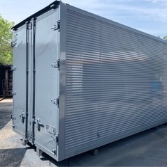 ✨大好評 グレー✨ No.610 アルミバン 2ｔ ロング 車 アルミ 箱 バイク 倉庫 トラック コンテナ 米 保管庫 物置 DIY