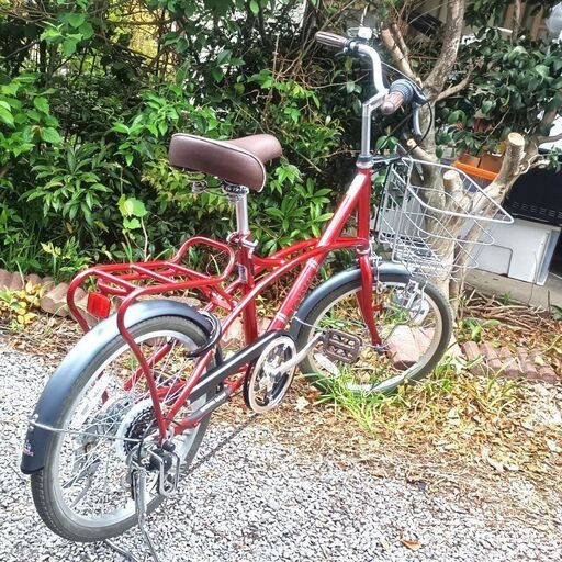 LOISIR[ロワジール]20吋 コンパクト自転車 外装6段/レッド