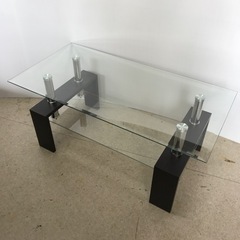 TEMPERED GLASS ローテーブル ガラスセンターテーブル
