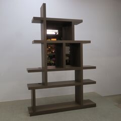 モデルルーム展示品】 シェルフ W1150 ブラウン【傷有り】【JV04268-01 