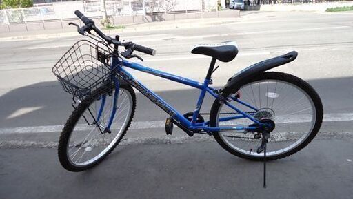 その他 26インチ 自転車 子供用 6段変速 カギ付 ブルー CYBER GIMMICK 