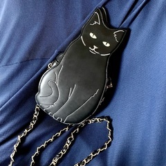 【商談成立】黒猫ハンドバック