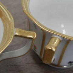 希少 ロイヤルコペンハーゲン ヘンリエッテ デミタスカップ 2客 C/S 444/8562 金彩 花柄 廃盤 アンティーク 洋食器 札幌市西区 西野