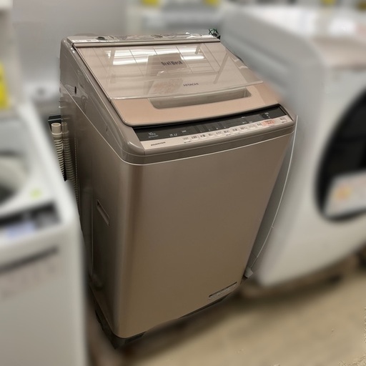 J1046 日立 HITACHI ビートウォッシュ BEAT WASH 10kg洗濯機 BW-KSV100C 2019年製　 6ヶ月保証付き！