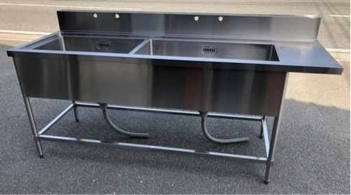 ⭐︎中古品　ソイルド2槽シンク　2000×750×850mm  厨房機器⭐︎