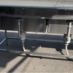 ⭐︎中古品　ソイルド2槽シンク　2000×750×850mm  厨房機器⭐︎