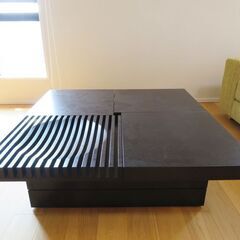 【極美品】CondeHouse カンディハウス バリンジャーEXP スライドテーブルCR Hタイプ 100×100 日本製 カンディハウス リビング 机 センターテーブル