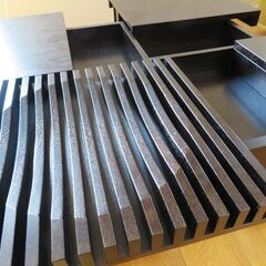 【極美品】CondeHouse カンディハウス バリンジャーEXP スライドテーブルCR Hタイプ 100×100 日本製 カンディハウス リビング 机 センターテーブル