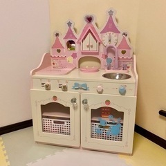 【☆かわいい☆】おもちゃ キッチン ピンク 女の子用 お城 お姫...