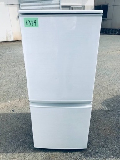 ①✨2017年製✨2339番 SHARP✨ノンフロン冷凍冷蔵庫✨SJ-D14C-W‼️