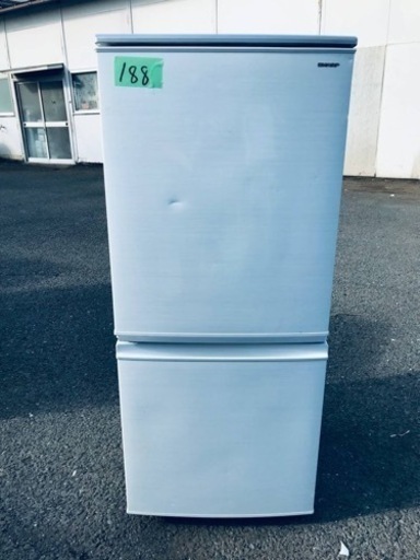 ✨2018年製✨188番 SHARP✨ノンフロン冷凍冷蔵庫✨SJ-D14D-W‼️
