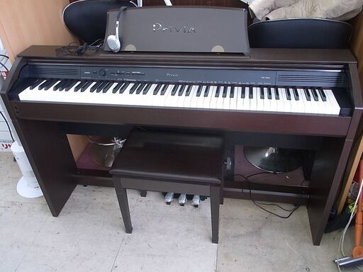 2014年製 CASIO プリヴィア PX-760 電子ピアノ 88鍵盤/３本ペダル 高さ調節イス付き