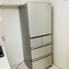 【ネット決済・配送可】【引越処分】冷蔵庫アクア400L AQR-...