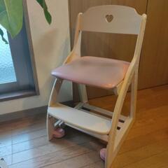 学習椅子　ピンク　ハート