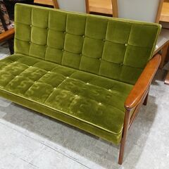 カリモク60｜Kチェア｜2シーター｜モケットグリーン｜W36153QW