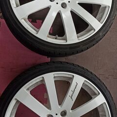 １９インチホイールCOSMIC VENERDI Zwinger 19/8j/5H-114.3+45 4本　白　ホワイト　近隣まで取りに来れる方限定