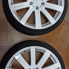 １９インチホイールCOSMIC VENERDI Zwinger 19/8j/5H-114.3+45 4本　白　ホワイト　近隣まで取りに来れる方限定
