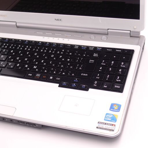HDD-500G ホワイト ノートPC LL750AS1YW 4GB 無線 大容量HDD-500G ホワイト ノートパソコン 16型ワイド NEC PC