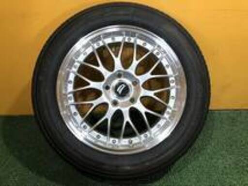 No.808　ブリヂストン　BEO　メッシュホイール　17インチ　17×7J　5穴　PCD114.3　215/60R17　4本セット