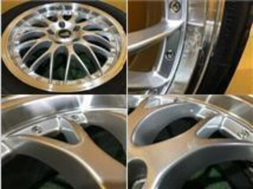 No.808　ブリヂストン　BEO　メッシュホイール　17インチ　17×7J　5穴　PCD114.3　215/60R17　4本セット