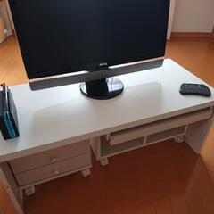 白いテレビ台(PC用座卓)