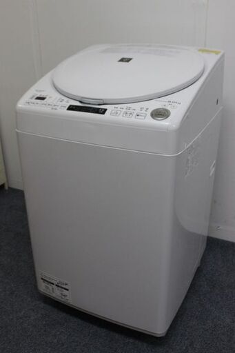 シャープ ES-TX8E タテ型洗濯乾燥機 8kg ステンレス穴なし槽　2021年製 2021年製 SHARP 中古家電 店頭引取歓迎 R5801)