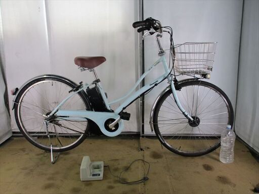 B919★整備済み　中古電動自転車　パナソニック　VIVIラッテ　ライトブルー　8.9Ah　バッテリー良好★【26インチ】
