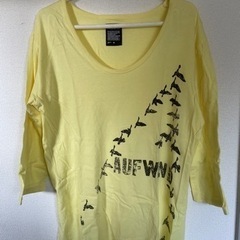 【ネット決済】men's グラニフ 七分袖Tシャツ（黄色）