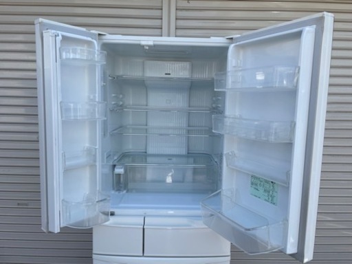 パナソニック NR-FV45S1-W 451L 6ドア 冷蔵庫 2016年製 エコナビ 冷凍