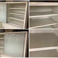 松田家具 レンジボード 食器棚 ハイタイプ 1180 エスタレンジ ホワイト