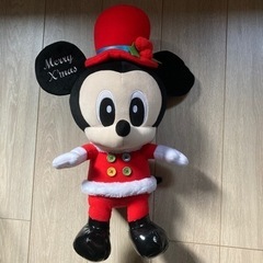 【美品】ディズニー　ぬいぐるみ　ミッキークリスマス