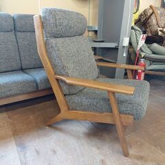 【愛品倶楽部柏店】 値下げしました　東京インテリア　if HOME オークライフシリーズ　ハイバックアームソファー３P＆１Pセット　【愛品倶楽部柏店】