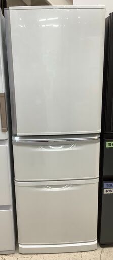 MITSUBISHI/三菱 3ドア冷蔵庫 335L 自動製氷機能付き MR-C34D-W 2019年製 ホワイト 取扱説明書付【ユーズドユーズ名古屋天白店】 J1733